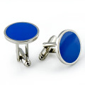 nickel plated blue blank cufflinks for men